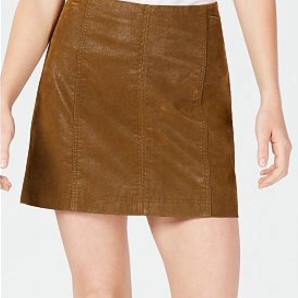 Free People Modern Femme leather mini skirt